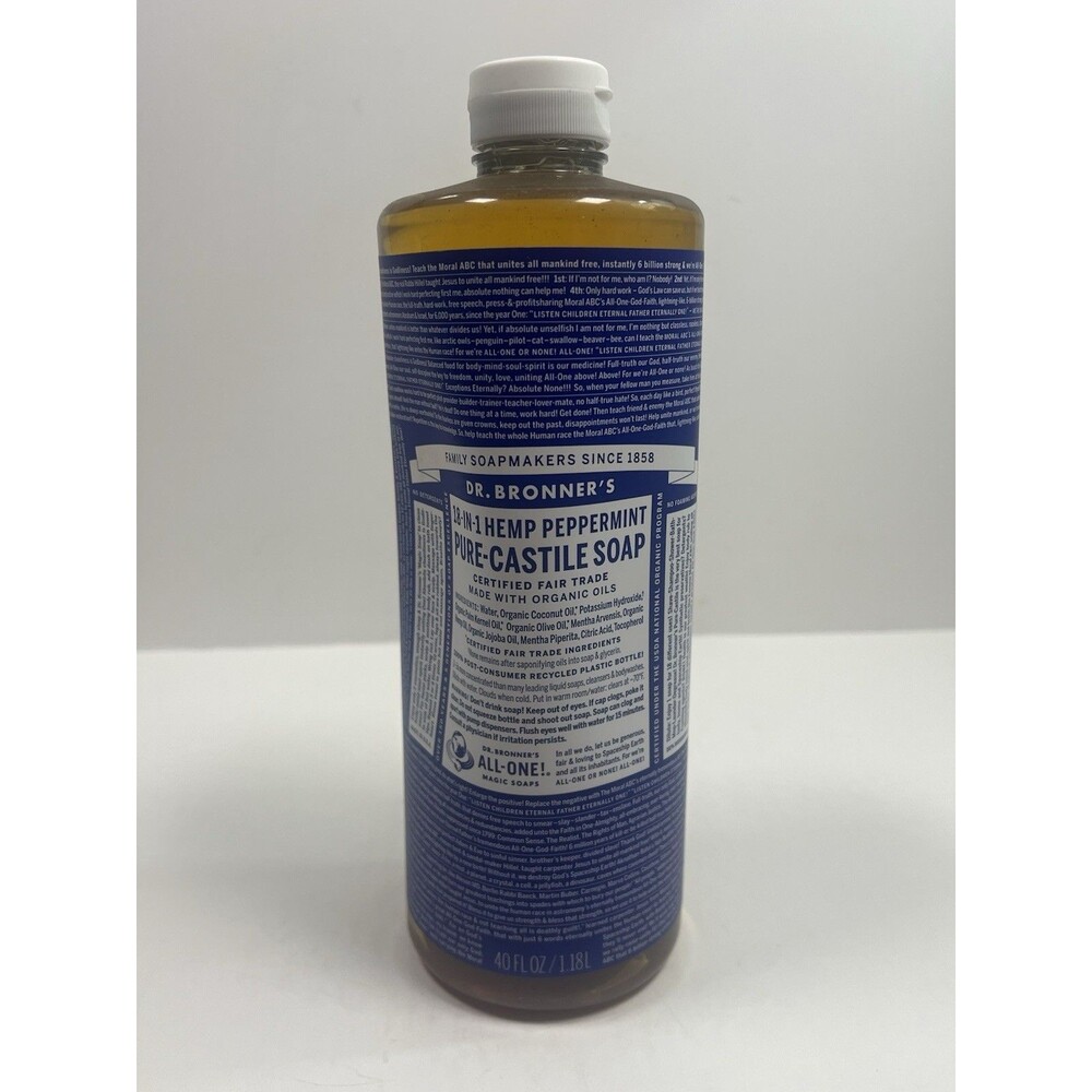 Dr. Bronner's Organic Peppermint Castile Soap Magic Soaps Biodegradable NEW